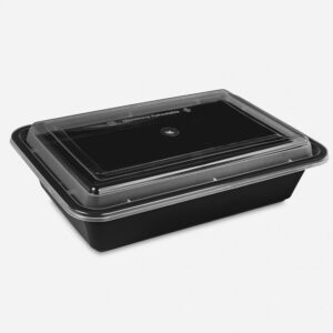 1050ML RECTANGLE CONTAINER WITH DOME LID (RE-38)