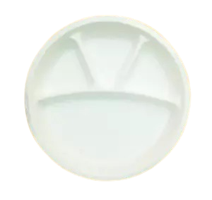 11″ 4 COMPARTMENT ROUND BIO PLATE