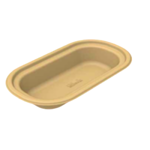 500ML OVAL BIO CONTAINER (NATURAL)