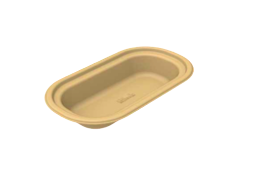 500ML OVAL BIO CONTAINER (NATURAL)
