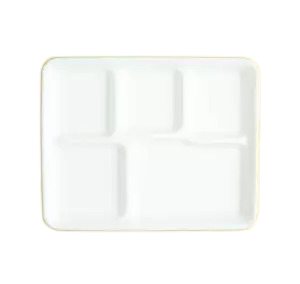5 COMPARTMENT EXPORT BIO SCHOOL TRAY (WHITE)
