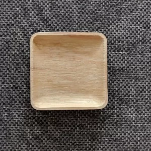 Bio Box India Plain 6" Areca Palm Square Plate