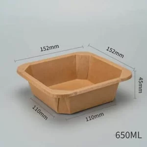 650ML SQUARE PAPER CONTAINER