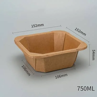 750ML SQUARE PAPER CONTAINER