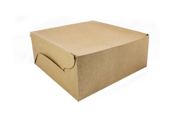 CAKE BOX BROWN (7 x 7 x 3)