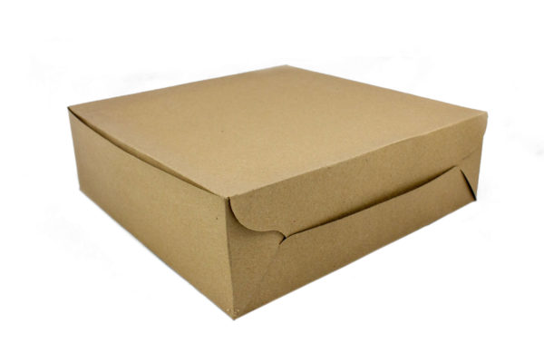 CAKE BOX BROWN (9 x 9 x 3)