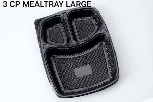 3 COMPARTMENT MEAL TRAY-LARGE