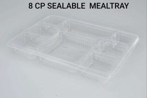 8 COMPARTMENT MEAL TRAY-SEALABLE