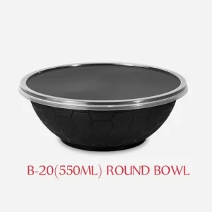 Plastic B-20 550ml Round Food Bowl