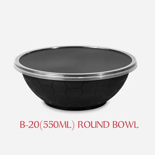 Plastic B-20 550ml Round Food Bowl