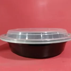 Black Round Food Container Ro-24(700ml), Packaging Type: Box