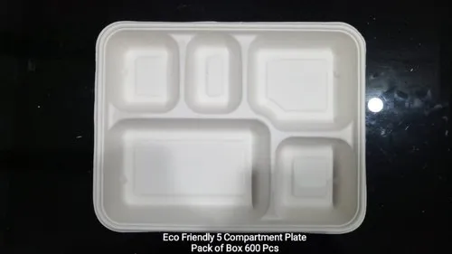 Bio Paper Eco Friendly 5cp Plate, for Party Supplies, Size: 12"